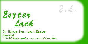 eszter lach business card